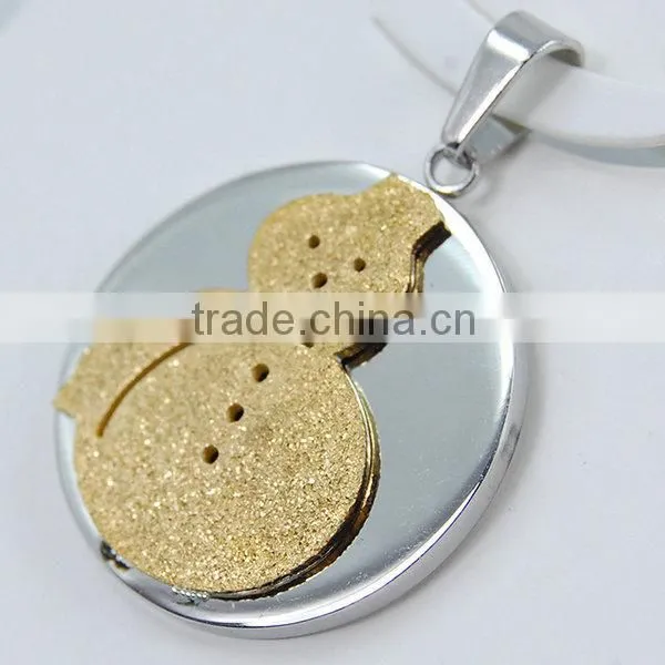 Fashion laser cut pendant Stainless steel jewelry set