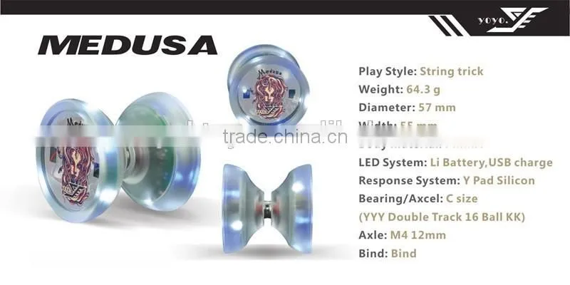 Yoyo Best Brands YOYO-Y Professional YOYO Medusa LED Light Up Yoyo