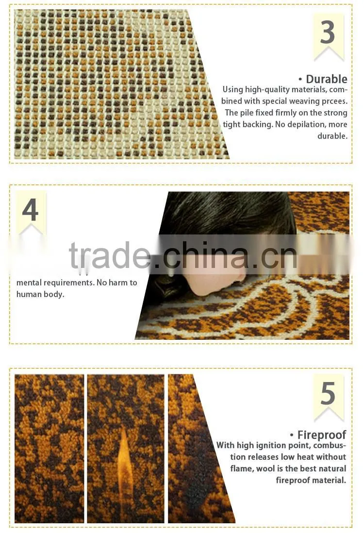 Any Size Woolen Carpet Handtufted Suitable For Hotel