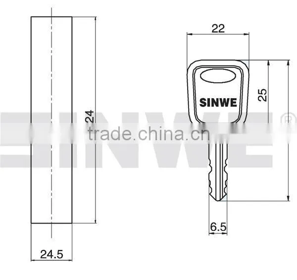 black or chrome plating zinc electrical door panel 3-point lock