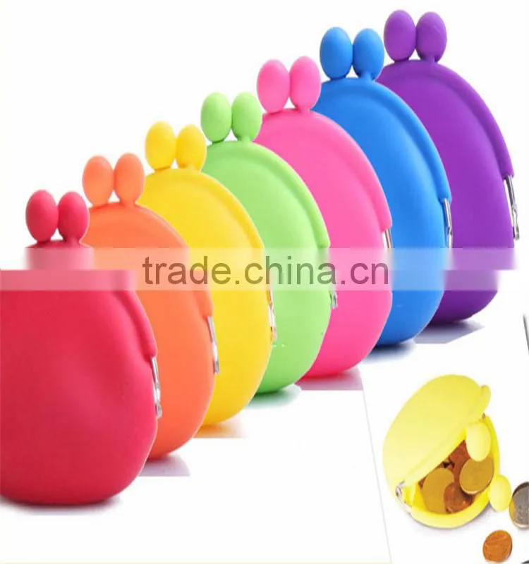 Button Silicone Cosmetic Pouch/Custom Silicone Key Pouch