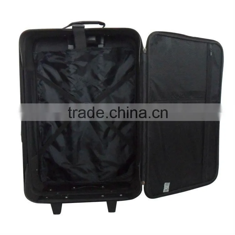 2014 china factory more fashion 600D 4pcs good trolley EVA luggage case