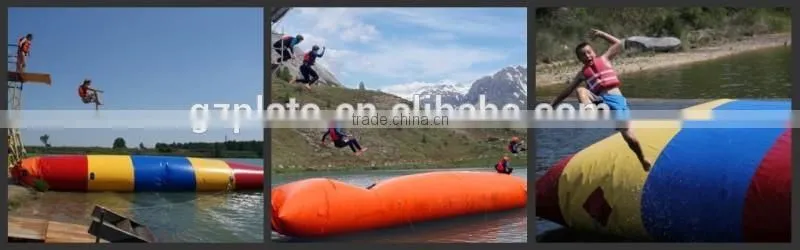 Inflatable human catapult / water jumping blob inflatable manufacturer