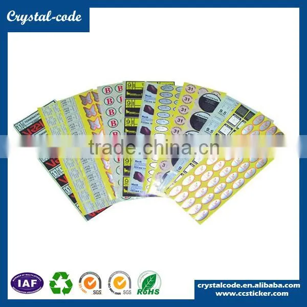 2014 Hot Polyester label heat press transfer sticker