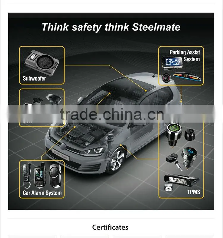 steelmate 838G NEW one way water resistant transmitter code hopping remote car alarm, car alarm system,smart car alarm system