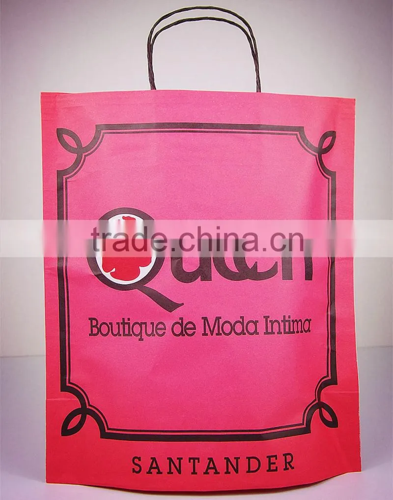 2016 Retailing Shops New style kraft paper bag/ cost-saving&eco-friendly&Fasionable