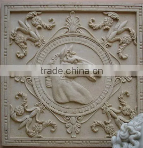 Hotel Hall Decoration Natural Sandstone Sculpture Relief