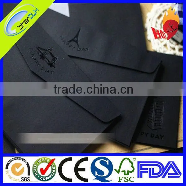 recycled customized black envelope hot sell