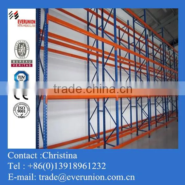 storage double deep selective pallet rack system