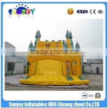 Good qulaity cheap customerized inflatable slide Castle for commercial use outdoors