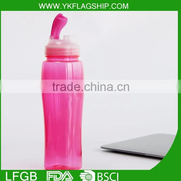 Hot Selling plastic transparent joyshaker water bottle with straw,fruit infuser water bottle