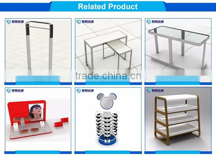 Island display module stainless PVC foam board clothing display racks