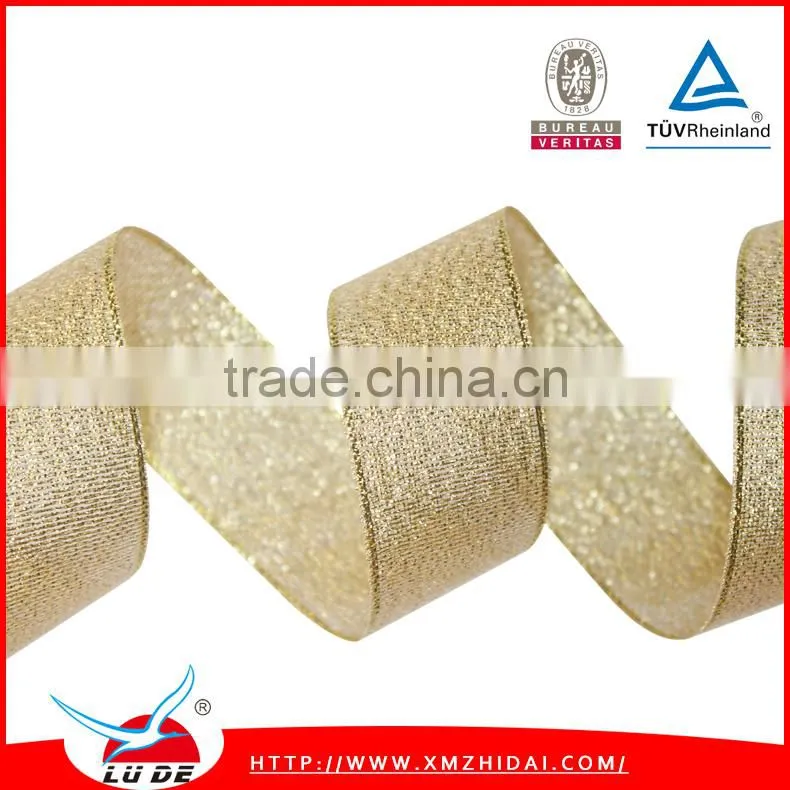 2015High quality Direct Manufacturer glitter christmas ribbon
