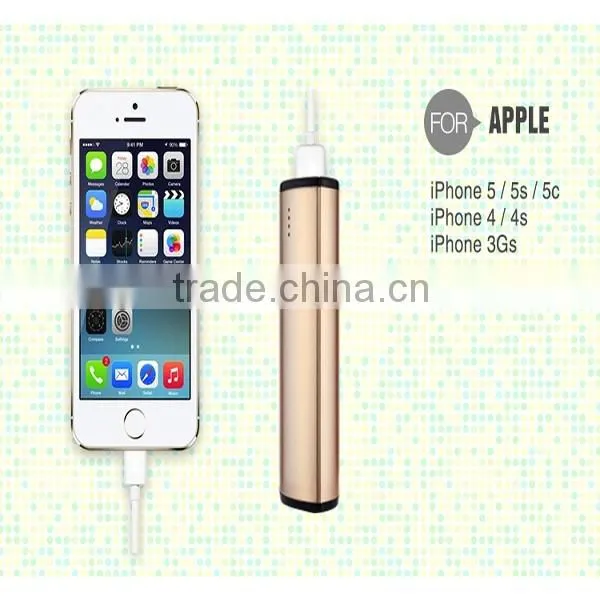 2016 new design wholesale Christmas Gift Mini Mobile Power Bank 2600mah