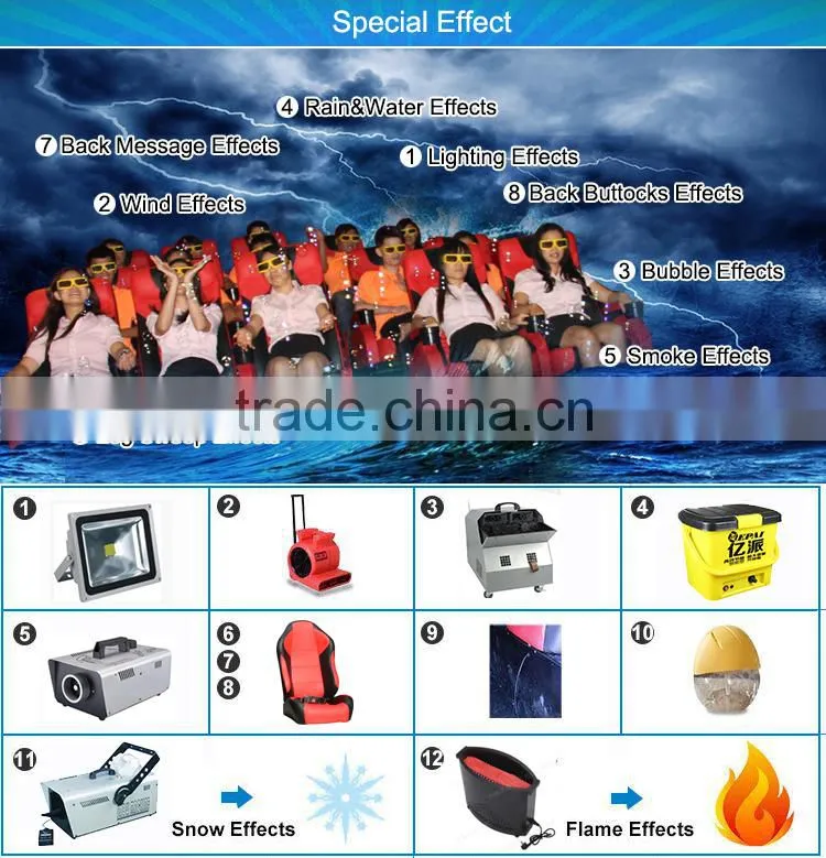 Attractive mobile motion seat simulator 5d in mobile cinema