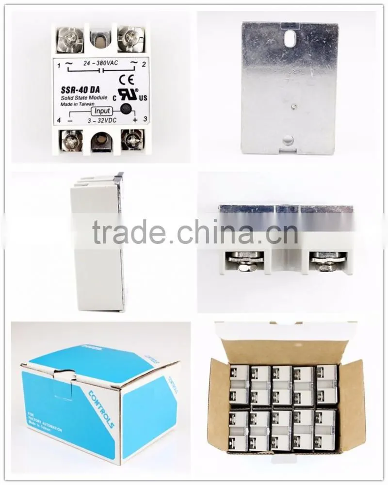 Ssr-40DA 40A Ssr Single Phase Solid State Relay