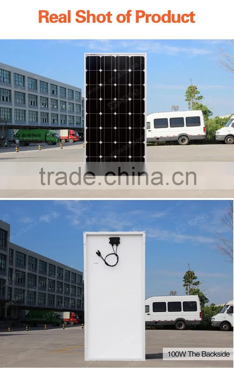 China best pv supplier Moge A grade mono 100w 150w,200w solar panel home with good price