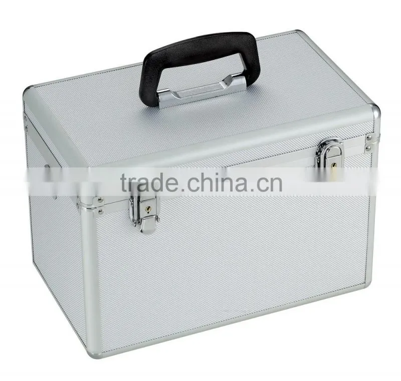 silver aluminum carrying digital camera case with lock XB-DC003
