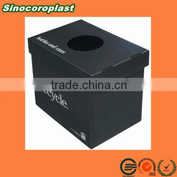 Printed Stong Corrugated PP Recycle Bin