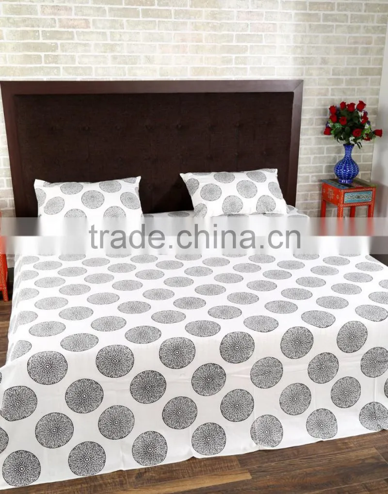 Jaipur Hand Block Print Bed Sheet Indian Hand Block Printed Cotton Fabric Bedsheets