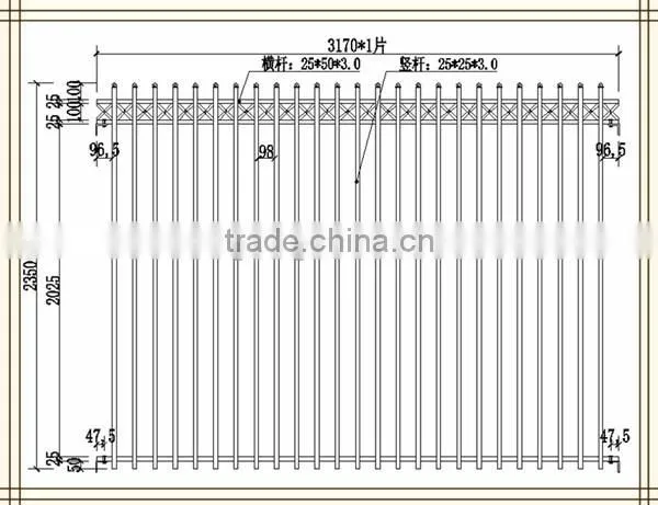 Top sale cast iron balcony railing design