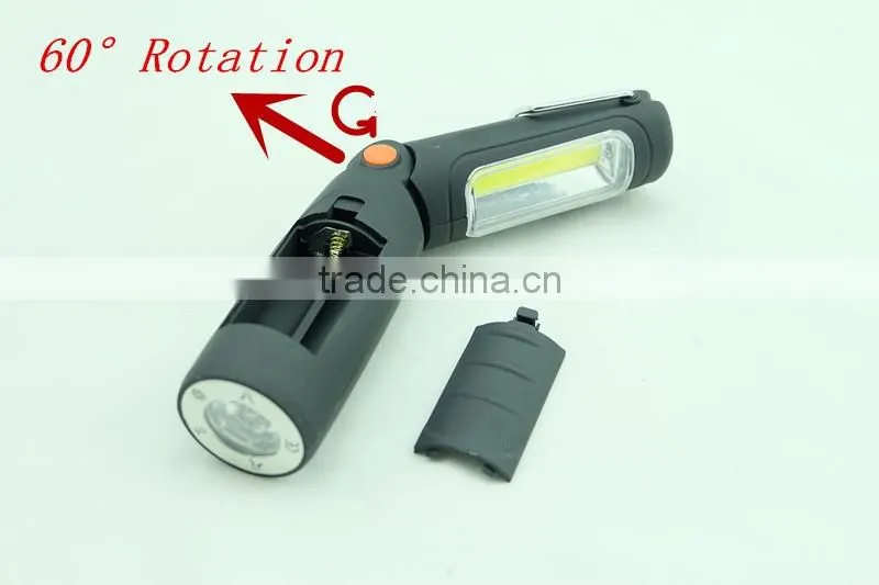 5Led + COB spot working light , pocket working light with magnetic ,3*AAA handing wokring light,Convertible Angle working