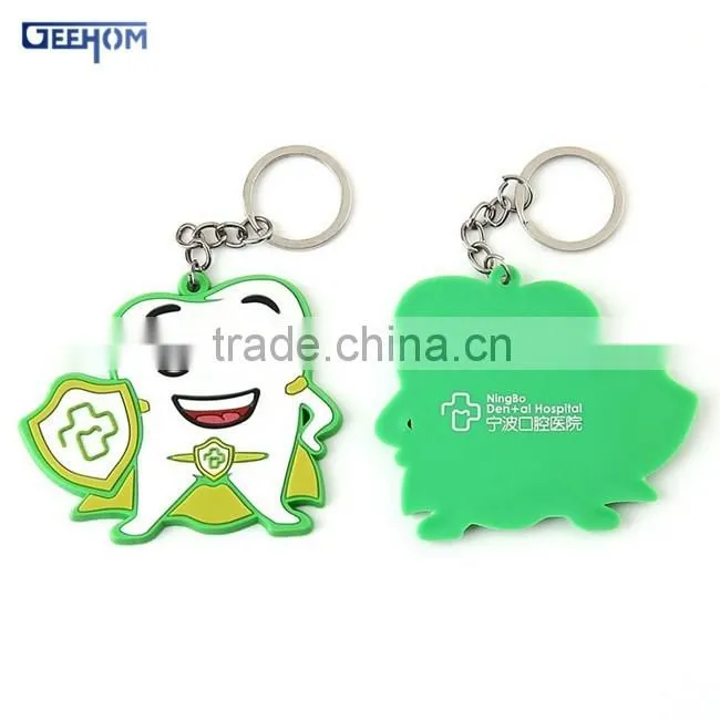 soft pvc promotional keychain with letters