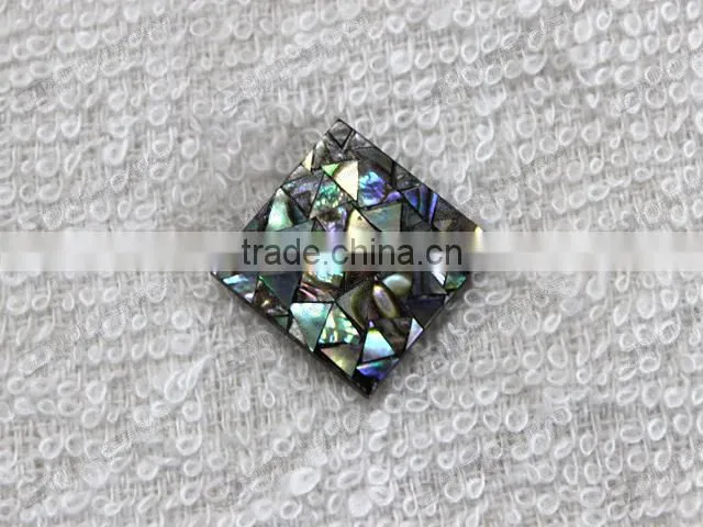Natural abalone mosaic for jewelry making