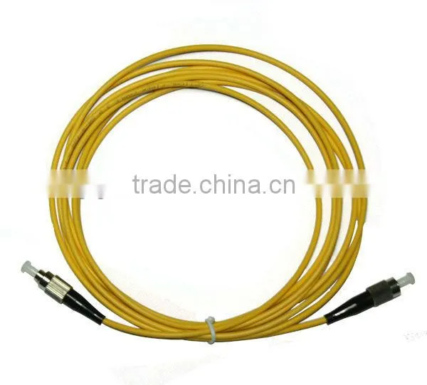 High quality fiber optic FC patch cord/fc duplex patch cord with 2.0mm black boot for FTTH