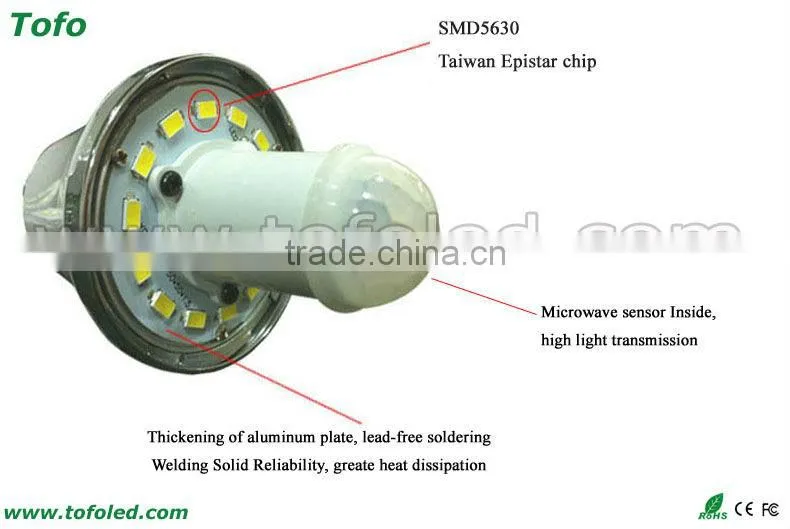 5W/7W B22 E27 LED Motion Sensor Bulb