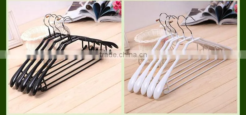 pvc coated customization wideshoulder metal hanger for drying