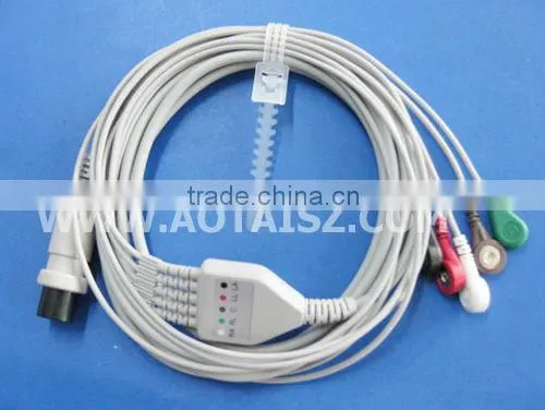 One-Piece 5-lead ECG Cable