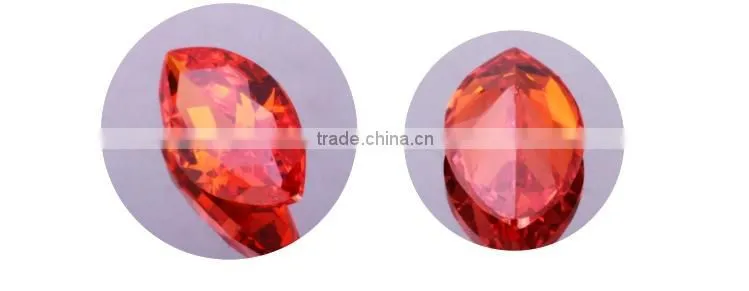 Marquise Cubic Zirconia Stones Orange Red Gems