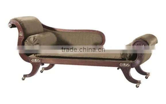 wood frame chaise lounge sofa