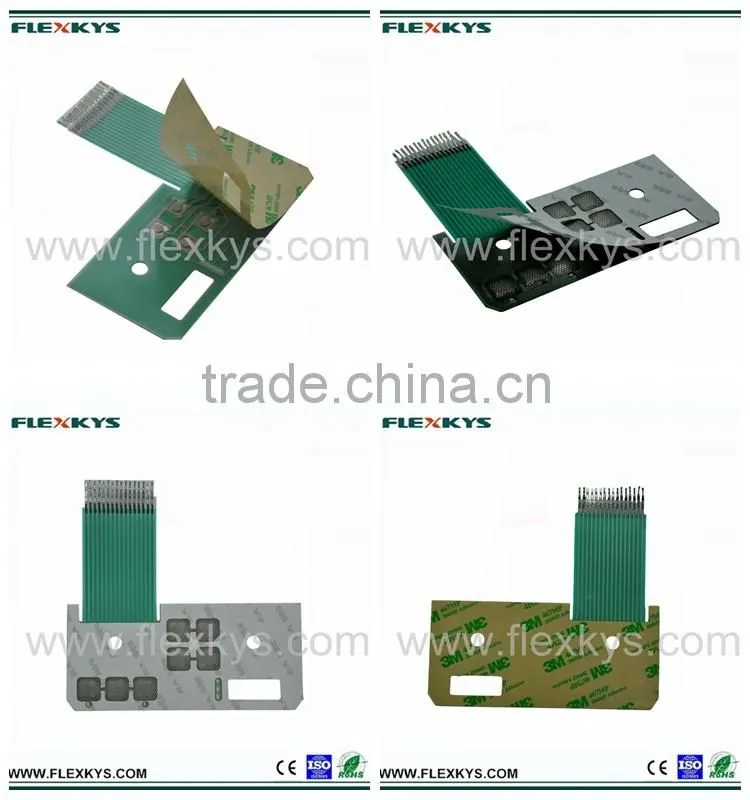 Multi-key colorful graphic overlay metal dome switch for electronics