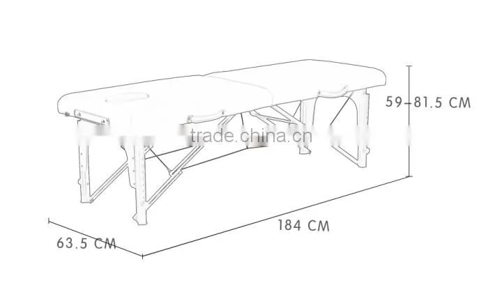 Solid wood feet wooden protable massage bed with lower price