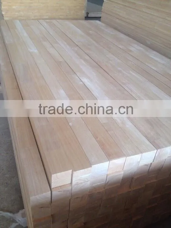 Rubber wood finger joint panel for stairs treads/rubber squares for window scantlings