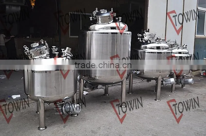 stainless steel jacketed boiling mixing tank