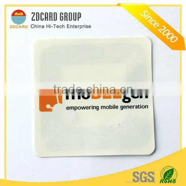 Waterproof customized size passive rfid nfc tag sticker