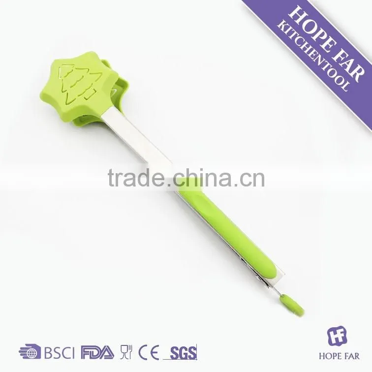 0300079-81-97 Snowman christmas tree snowflake shape nylon food tong