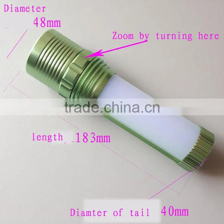 multi-function led working light rechargeable flashlight zoom tactical flashlight