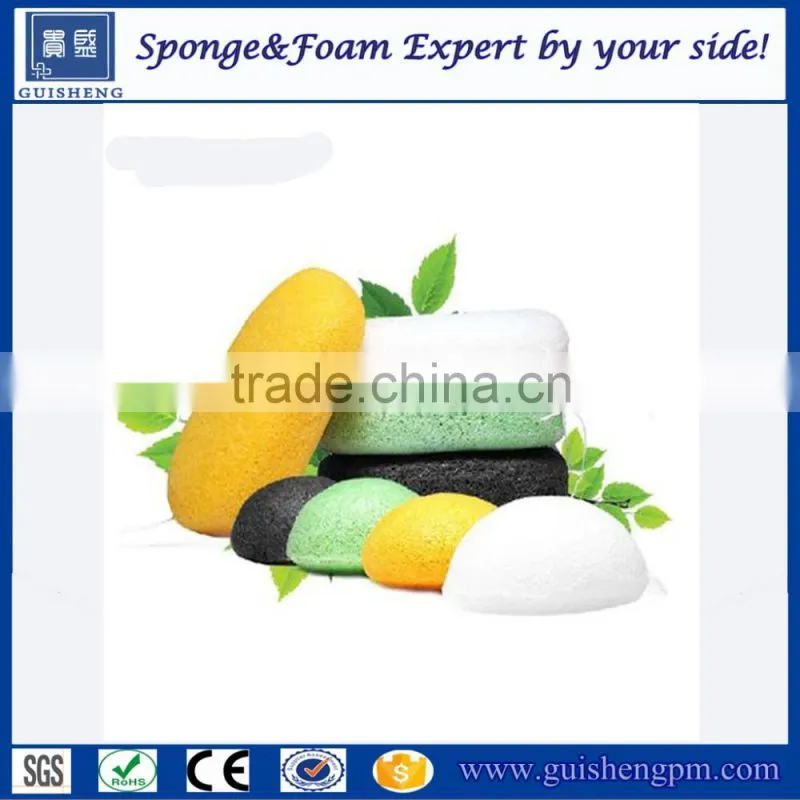 2016 Wholesale 100% natural organic facial and shower Japan konjac sponge for baby