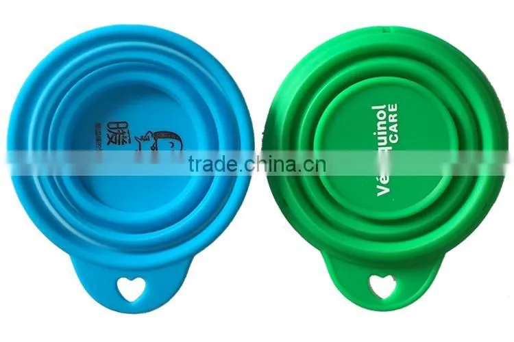 wholesale factory Pet's gift Pure silicone dog bowl with custom logo