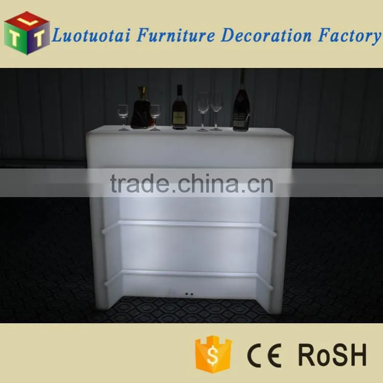 LED Remote Straight Bar Counter/ Hot Sell LED Rechargeable Bar Counter/LED Outdoor Lawn Use Bar Counter