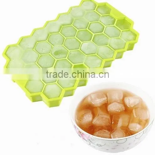CY175 Honeycomb shape grids food grade silicone ice cube for home DIY