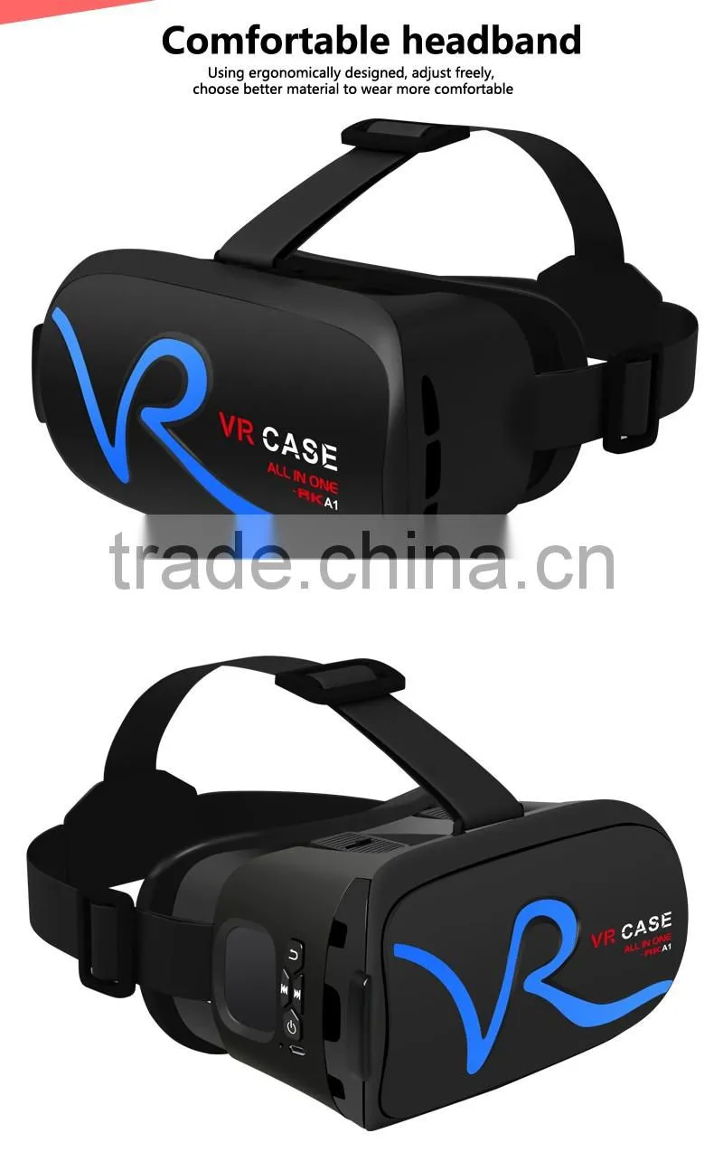 Low price All In One Rk-A1VR Case vr headset, Upgraded Version VR Box 2.0