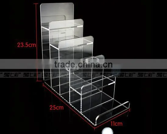 Elegant Transparent Acrylic Wallet Display Stand 4 Layer