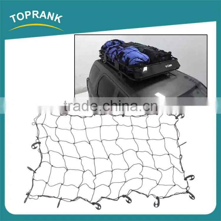 1.8*2.4M car roof luggage nets, elastic auto cargo net with hook