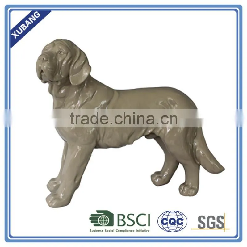 Poly Resin Left Hand Side Standing Dog Home Decor Figurine