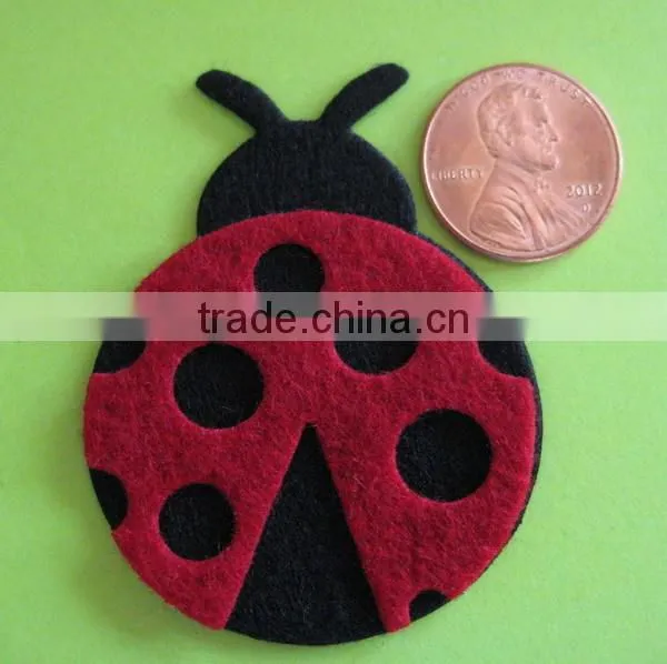 hot sale eco friendly new products promotional gift cute felt wholesale fabric ladybird scrapbooking on alibaba express
